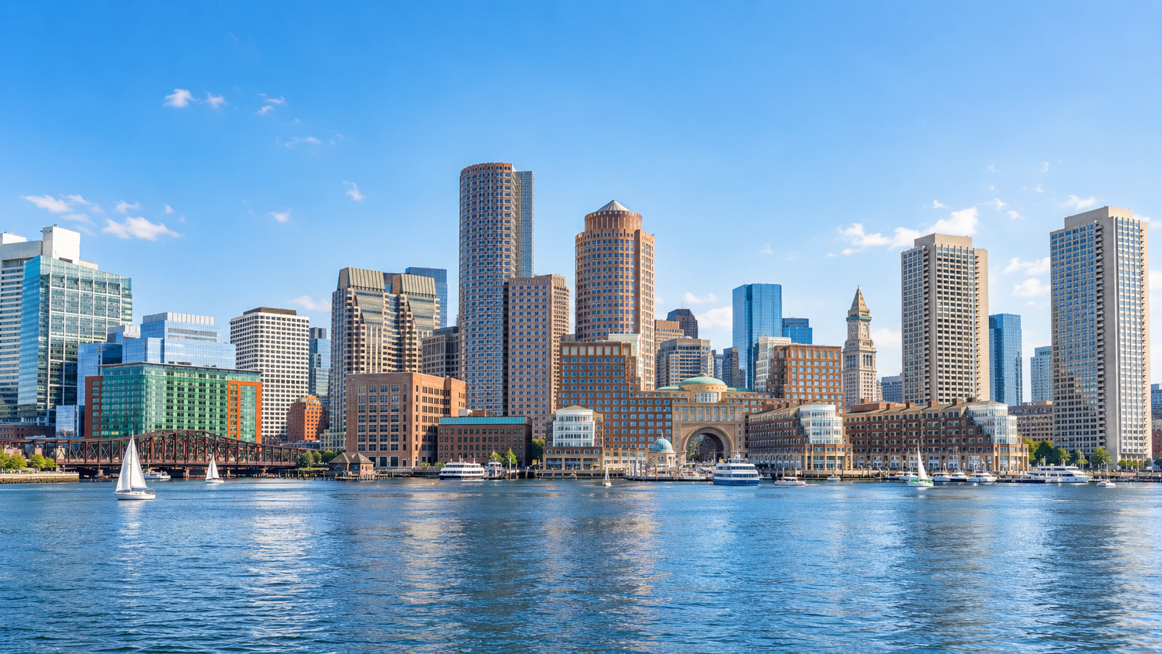 Boston skyline and business district